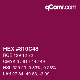 Color code: HEX #810C48 | qconv.com