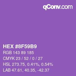 Código de color: HEX #8F59B9 | qconv.com