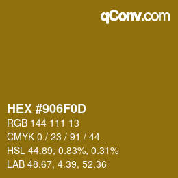 Código de color: HEX #906F0D | qconv.com