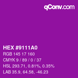 Color code: HEX #9111A0 | qconv.com