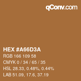 Code couleur: HEX #A66D3A | qconv.com