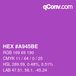 Farbcode: HEX #A945BE | qconv.com