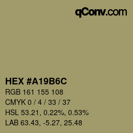 Code couleur: HEX #A19B6C | qconv.com