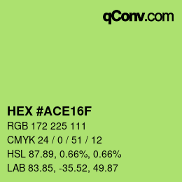 Código de color: HEX #ACE16F | qconv.com