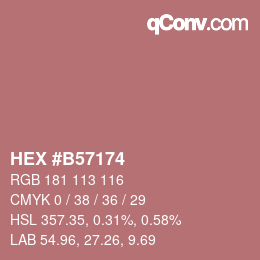 Código de color: HEX #B57174 | qconv.com