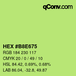 Color code: HEX #B8E675 | qconv.com