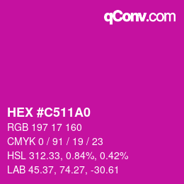 Código de color: HEX #C511A0 | qconv.com