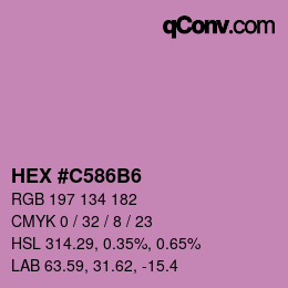 Farbcode: HEX #C586B6 | qconv.com