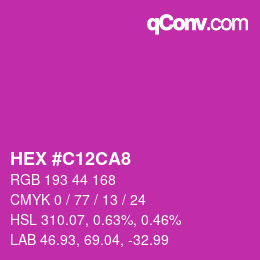 Farbcode: HEX #C12CA8 | qconv.com