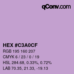 カラーコード: HEX #C3A0CF | qconv.com