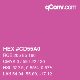 Color code: HEX #CD55A0 | qconv.com