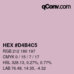 Code couleur: HEX #D4B4C5 | qconv.com