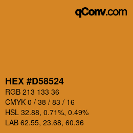 Farbcode: HEX #D58524 | qconv.com