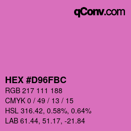 Color code: HEX #D96FBC | qconv.com