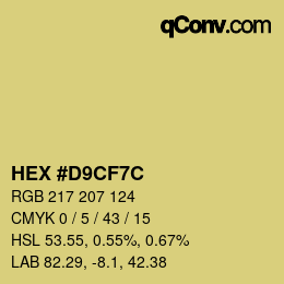 Código de color: HEX #D9CF7C | qconv.com