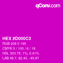 Color code: HEX #D000C3 | qconv.com