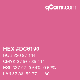 Código de color: HEX #DC6190 | qconv.com