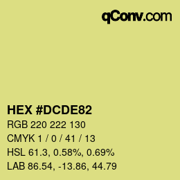 Color code: HEX #DCDE82 | qconv.com