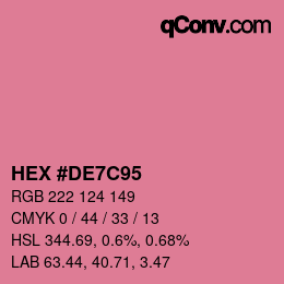 Farbcode: HEX #DE7C95 | qconv.com