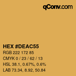 Farbcode: HEX #DEAC55 | qconv.com