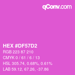 Farbcode: HEX #DF57D2 | qconv.com