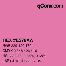 Color code: HEX #E578AA | qconv.com