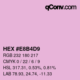 Código de color: HEX #E8B4D9 | qconv.com