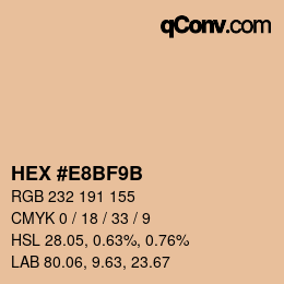 カラーコード: HEX #E8BF9B | qconv.com