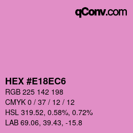 カラーコード: HEX #E18EC6 | qconv.com