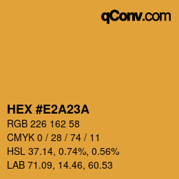 カラーコード: HEX #E2A23A | qconv.com