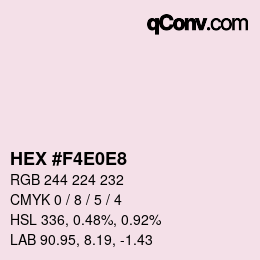 カラーコード: HEX #F4E0E8 | qconv.com