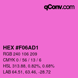 Farbcode: HEX #F06AD1 | qconv.com