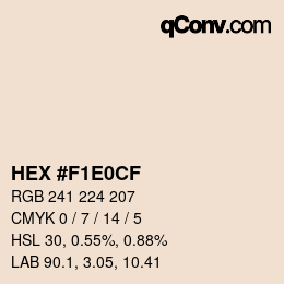 Color code: HEX #F1E0CF | qconv.com