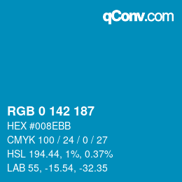 Código de color: RGB 0 142 187 | qconv.com