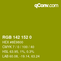 Farbcode: RGB 142 152 0 | qconv.com