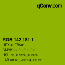 Code couleur: RGB 142 181 1 | qconv.com