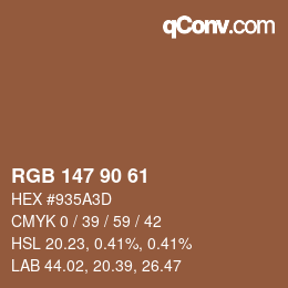 Code couleur: RGB 147 90 61 | qconv.com