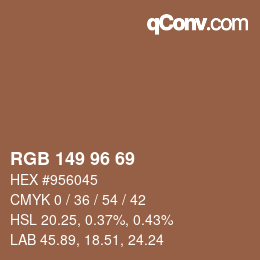 Code couleur: RGB 149 96 69 | qconv.com