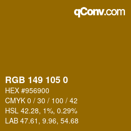 Farbcode: RGB 149 105 0 | qconv.com