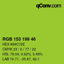 Code couleur: RGB 153 199 46 | qconv.com