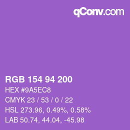 Code couleur: RGB 154 94 200 | qconv.com