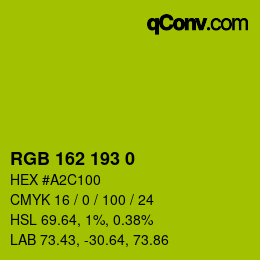 Farbcode: RGB 162 193 0 | qconv.com