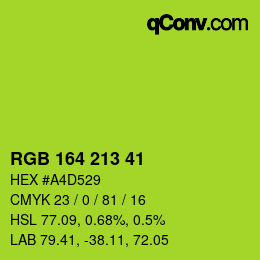 Código de color: RGB 164 213 41 | qconv.com