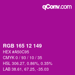 Código de color: RGB 165 12 149 | qconv.com