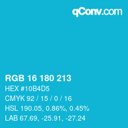 Color code: RGB 16 180 213 | qconv.com