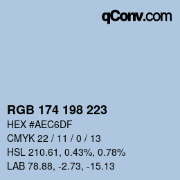 Farbcode: RGB 174 198 223 | qconv.com