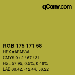 Farbcode: RGB 175 171 58 | qconv.com