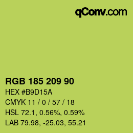 Code couleur: RGB 185 209 90 | qconv.com