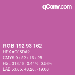 Código de color: RGB 192 93 162 | qconv.com