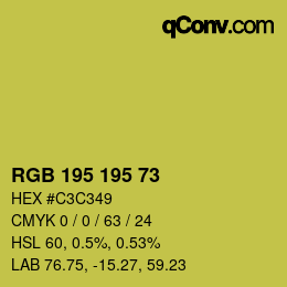 Farbcode: RGB 195 195 73 | qconv.com